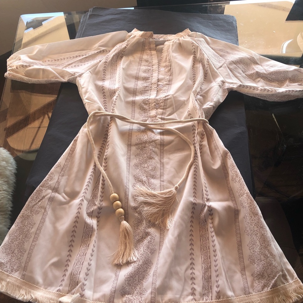 Zoe Bell Boho Shirt Mini Tassel Cotton Sundress - Picture 6 of 6